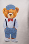 Rocha Baby Boy Teddy Bear Printed 2-Piece Set - Teddy Bear Sweatshirt and Pants Set with Straps - 8