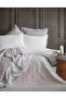 Double Size Serene Gray Timeless Bedspread Duvet Cover Prime Set