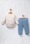 Rocha Baby Boy Ecru Cinnamon Dog Figured 2-Piece Set - Cotton Set with'Hav Hav' Embroidery - 5