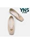 Yns Ballet Flats Nubuck Beige Buckle Detail - 2
