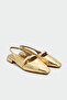 İcon Gold Yılan D Leather I D Textured Women's Flat Shoes - 2