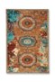 Mosso Green Theme Flower and Cheetah Figure Patterned Woven Base Modern Decorative Rug Mosso3242