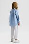 Girl's Shirt with Bow Blue 31539 - 3