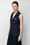 Ornament Pocket Detail Double-Breasted Vest - 2