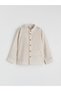 Lcw Baby Ecru Hakim Yaka Linen Mixed Material Baby Boy Shirt and Pants - 3