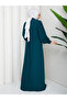 Women's Lace-Up Lace Detailed Modest Dress - 6