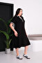 Dress with Striped Collar and Sleeves - 3