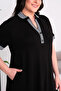 Dress with Striped Collar and Sleeves - 6