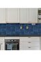 30Cm×30Cm Cobalt Blue Epoxy 1 Piece 3D Adhesive Wall Panel Paper Sticker Kitchen Bathroom Living Room Office - 3