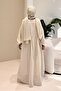 Aloura Collared Double Buttoned Muslin Dress - Beige - 8