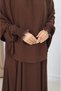 Dress Souffle Veil Set Bitter Brown (Umre and Hajj Clothing) Hnt7032 - 3