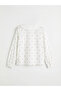 Lcw Kids Ecru Peter Pan collar Printed Poplin Girl's Shirt - 2