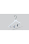 Wooden (Lama Silver Hook) Latch Shirt and Skirt Hanger White Color 8 Pieces - 2