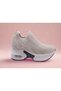 26Y300-3 Wedge Heel Stone-Trimmed Knitwear Summer Shoes