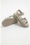 Girl's Cross-Strapped Stoned Sandals – Velcro Orthopedic Non-Slip Sole Summer Comfortable Daily Shoes - 7