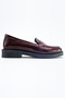 Burgundy Patent Leather Loafers Genuine Leather Women's Shoes Real Leather Patent Leather Women's Loafers Burgundy College Shoes - 6