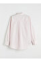 Xside Pink Striped Oversize Poplin Women's Shirt - 8