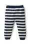 Cotton Knit Full Raglan Sleeve Pullover Striped Sweater Set Cap & Patch Detailing-Multicolor - 5