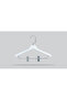 Wooden (Lama Silver Hook) Latch Shirt and Skirt Hanger White Color 48 Pieces - 2