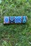 Set of 4 Ethnic Patterned Jacquard Ribbons - Blue Bohemian Ribbon Embroidered Decoration Set - 3