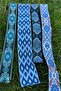 Set of 4 Ethnic Patterned Jacquard Ribbons - Blue Bohemian Ribbon Embroidered Decoration Set - 2
