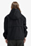 E0058A8Bk34 Black Water-Repellent K Hooded Raincoat Girl - 5