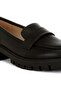 Women's Faux Leather Chunky Loafers in Tan - 4