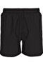 Men's Mid Waist Belt I Drawstring Adjustable Black Swim Shorts
