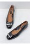 25142222Y Genuine De Leather Rtopedi̇k Stylish Shoes with Front Buckle Detail for Women - 4