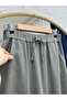Lunona Double Pocketed Linen Skirt-Ma8256 Khaki - 3