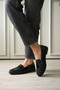 Black Shiny Leather-Look Penny Loafers Bp88Ms02A - 5