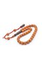 Hakkı Usta Signed Cask Cut B Ankle-Length Orange Crimped Amber Prayer Beads - 4