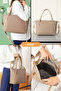 Women's Large 4-Compartment Casual Long-Strap Hand & Shoulder Bag (32x27 cm) - 2
