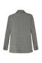 Gray Checked Wool Piece Blazer Jacket - 4