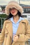 Women's Camel Plush Bucket Hat |   Soft-Textured Winter Model - 5