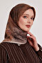 وشاح ملكي بنمط الباتيك باللون البني
