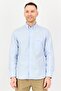 Men Tailored Fit Long Sleeve Plain Casual Shirt, Light Blue
