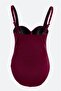 Belinda Gathering Swimsuit - Burgundy - 6