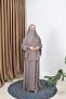 Ferace Sufle Veil Set Mink (Umre and Hajj Clothing) Hnt70321 - 2