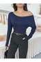 Lina Yarasa Long Sleeve Wide Round Neck Sports Classic Bluz Tshirt