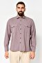 Men Loose Fit Long Sleeves Pain Casual Shirt, Grey