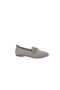 3130 Women's Cream Stone Buckled Macramé Knitted Moccasin Shoes