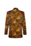 Kaplan Printed Oversized Padded Shoulders Blazer - 2