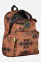 Kids Boy Brand Logo Backpack, Brown - 3