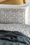 Double Stampino Petrol Knitted Blanket Duvet Cover Set - 2