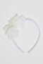Girl's White Bow Headband - 3