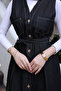 Black Buttoned Pocket Denim Gilet Dress - 3