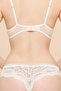 Women's Cream Lace Detail Thong - 3