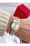 Steel Strap 2 Year Warranty 3 Atm Waterproof Women's Wristwatch + Bracelet Gift - 4