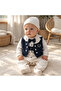 Pugi̇ Baby Boy 3-6-9 Months Embroidered Jumpsuit (100% P Cotton - 4